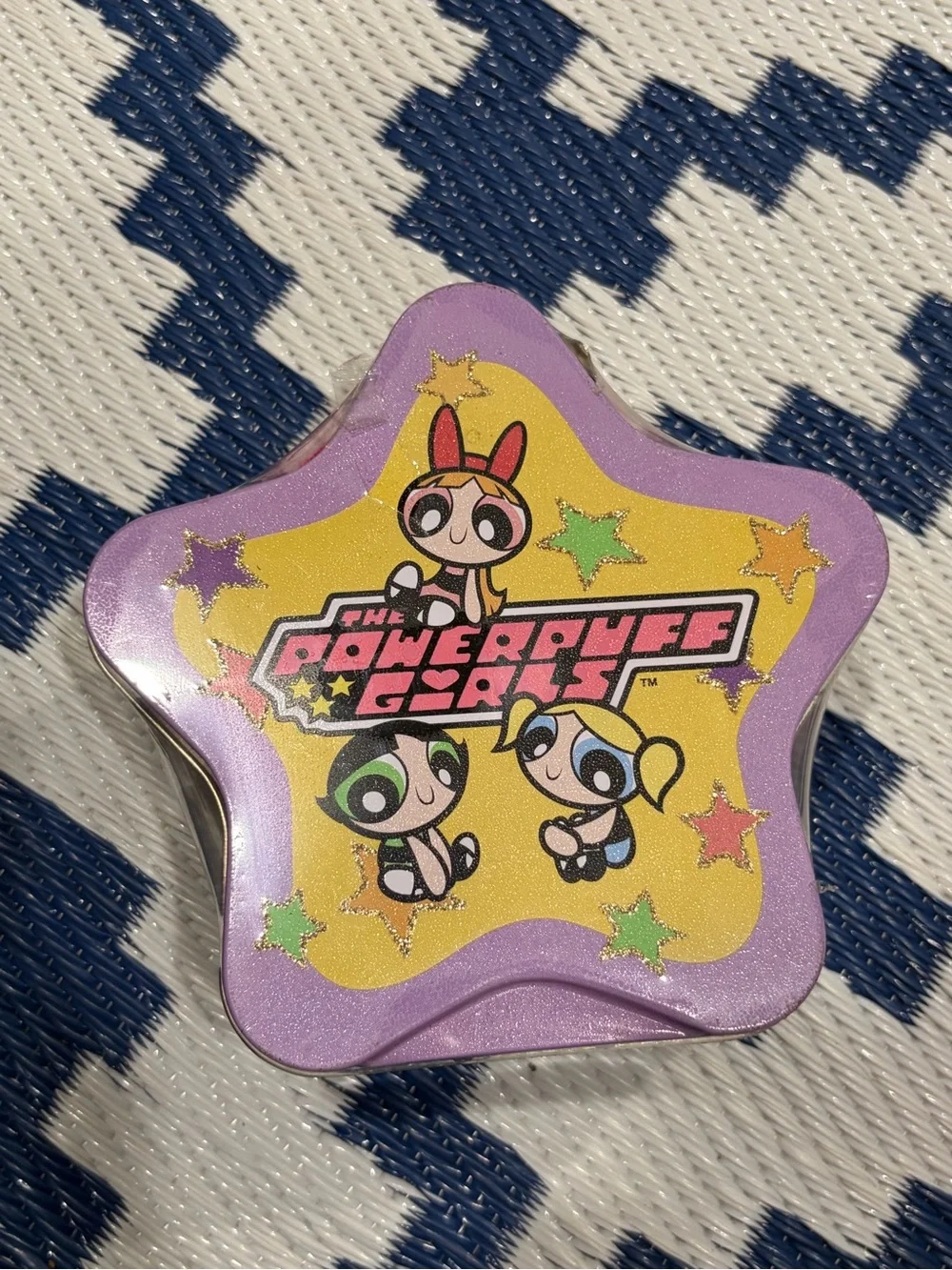 The Powerpuff Girls Star Tin with Strap Sealed Cartoon Network 2000 Sealed New